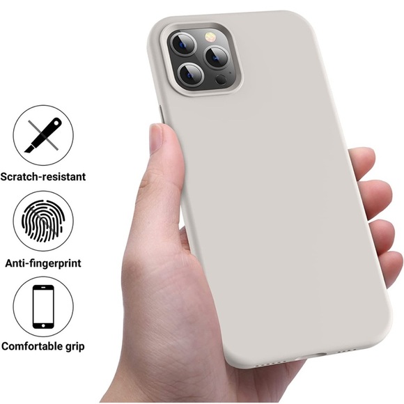 iPhone 12 Pro Max Silicone Phone Case, Stone - Picture 9 of 14